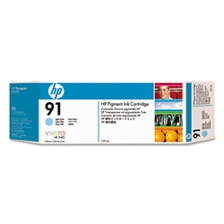 Ink Cartridge,HP 91,Z6100,775 MIL PIGMENT LIGHT CYAN