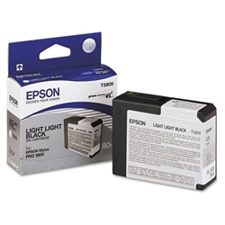 T580900 EPSON UltraChrome Light Light Black Ink 80ml, Stylus Pro 3800/3880